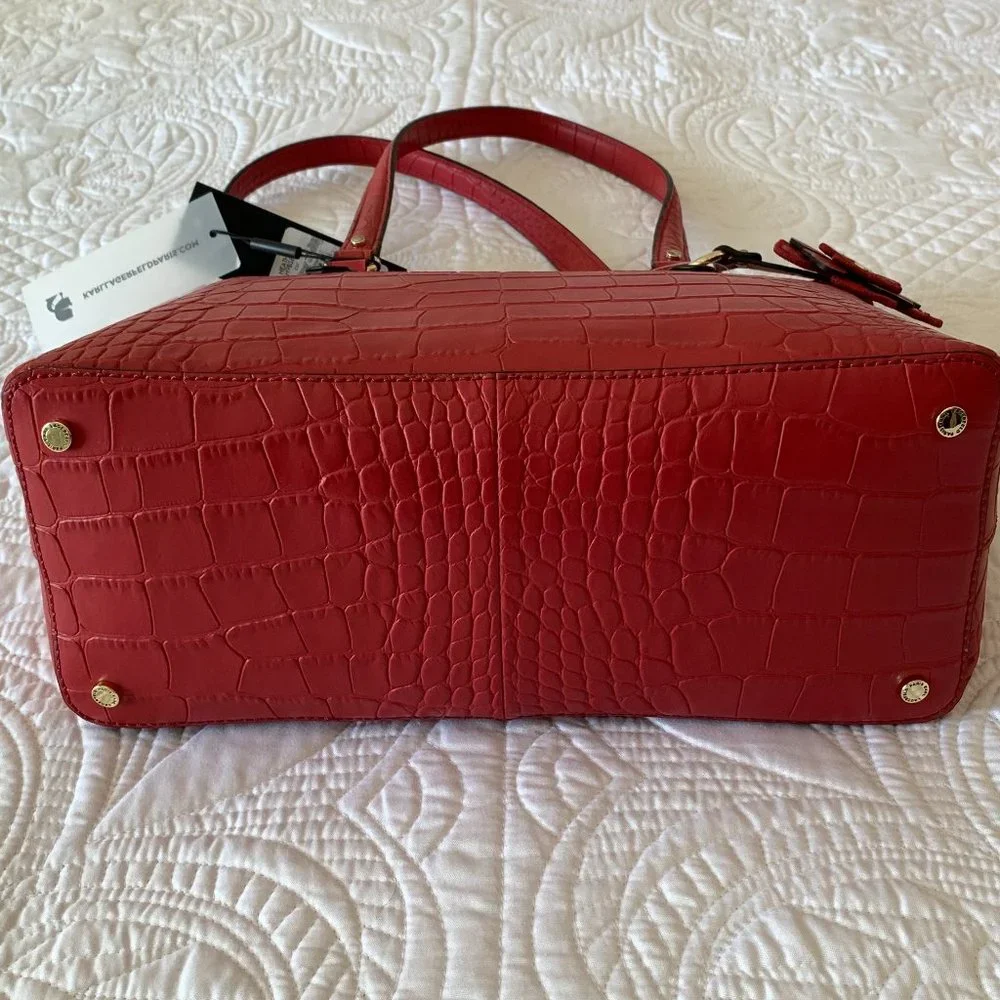 KARL LAGERFELD PARIS, Leather Tote Bag,‎ Classic Red